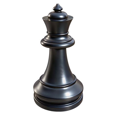 Black Queen Chess Piece 3d Concept 45686415 PNG