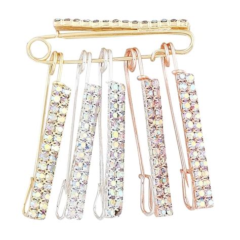 VAMA FASHIONS Gold Silver Rosegold Crystal Stone Sarees Brooch Coat ...