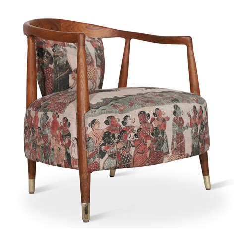 Uru - Teak Lounge Chair, Brass Accentuation | Alankaram