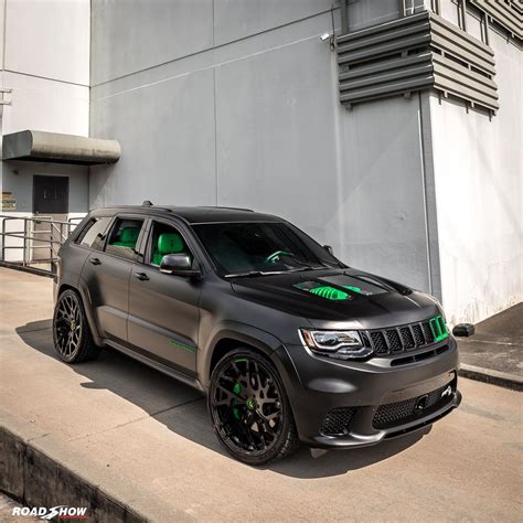 1,150-HP Jeep Trackhawk Is Satin Black but Let’s See-Through, It's RS Hulk Green - autoevolution