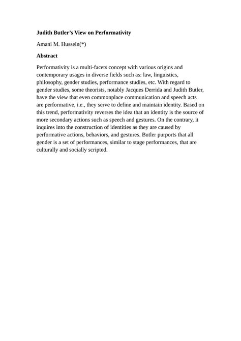 Image result for Judith Butler Performativity