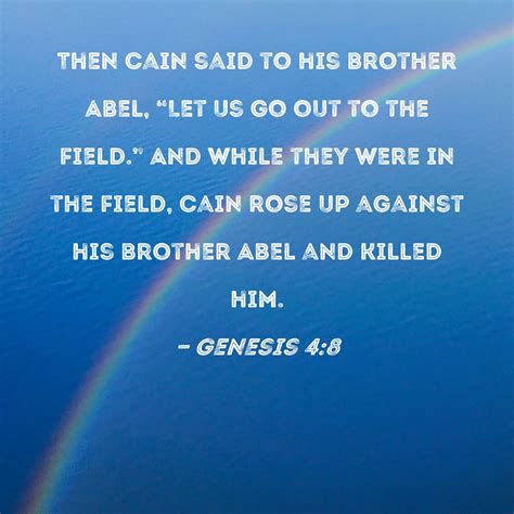 Bible Cain Slew Abel
