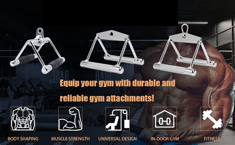 ISF Fitness Heavy Duty Cable Cross D Handle Triceps Rope Seated Row ...