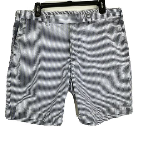 Polo Ralph Lauren Mens Shorts Seersucker Blue White 3… - Gem