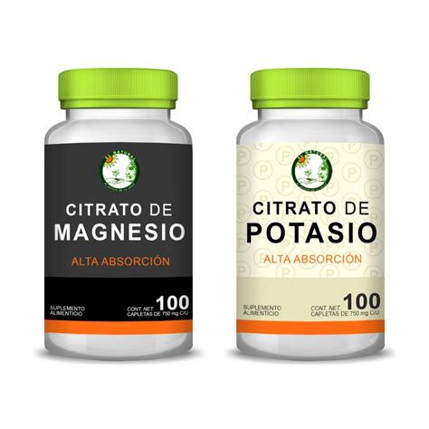 Citrato de Magnesio 100 Tabletas + Citrato de Potasio 100 Tabletas El Natural - Tienda Online El ...
