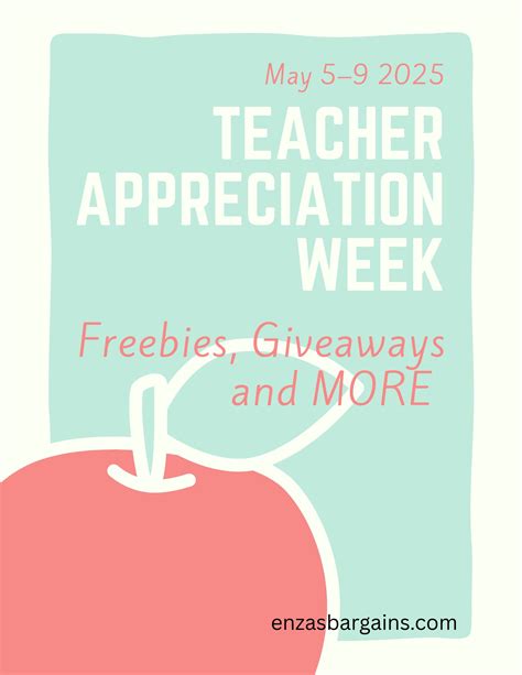 2025 Teacher Appreciation Freebies, Giveaways, and MORE - Enza's Bargains