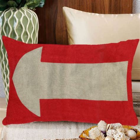 Buy Skipper Cotton Cushion Cover - Red (2536) Online at Low Prices in ...