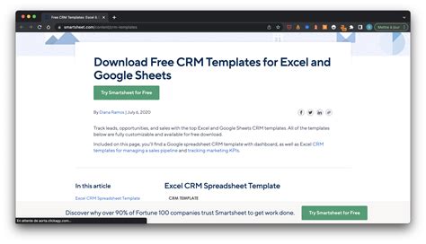 Free Excel Crm Template