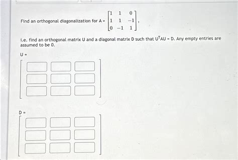 Image result for Orthogonal Diagonalization
