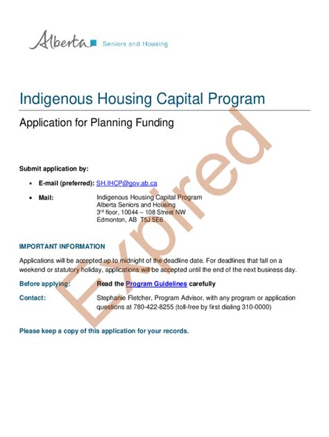Fillable Online open alberta IHCP Construction Application - Final ...
