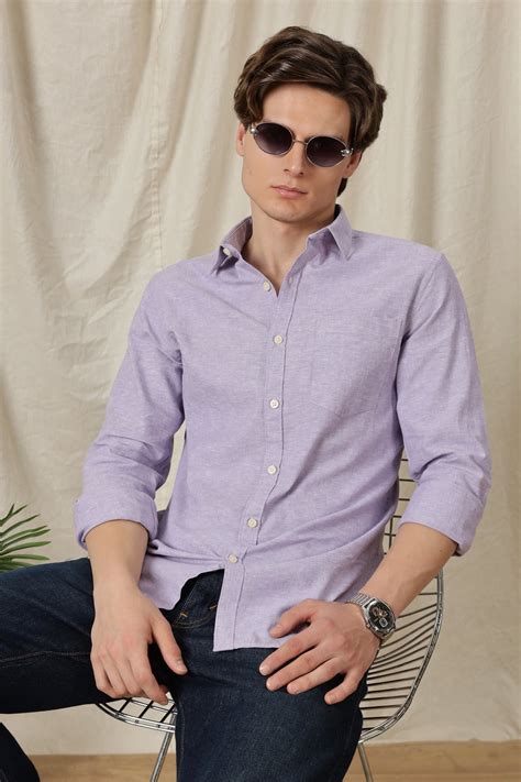 Buy This Men’s Linen Solid Casual Shirt- Blu Mnky