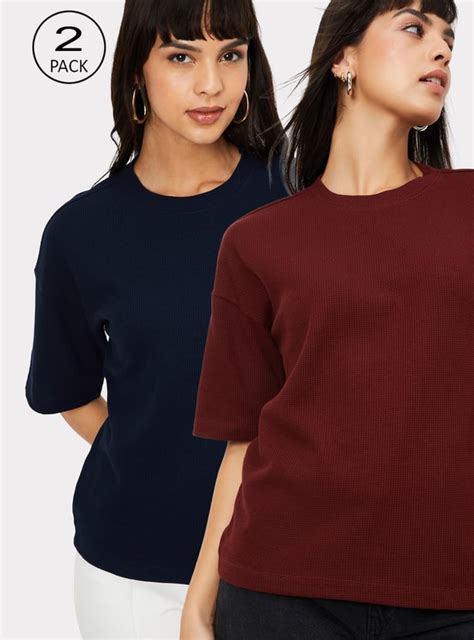 Buy Women Knit T-shirt - Pack of 2 Online at just Rs. 798.0 ...