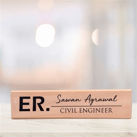 Customized Desktop Name Plate| Personalized wooden name plates – BBD GIFTS