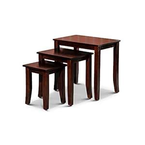 DTY Indoor Living Avon 3-Piece Nesting Table Collection - Dark Brown ...