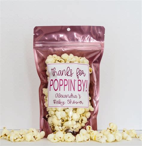 Personalized Popcorn Bags Thanks for Popping in Bags Bridal Shower ...