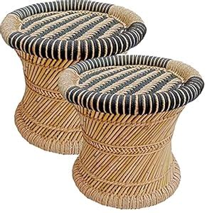 Lavanya Enterprises Rajasthani Handmade Cane Wood Bamboo Mudda for ...