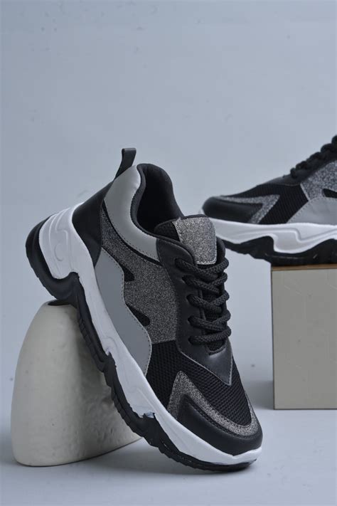 Jm Looks Glitter & Mesh Chunky Sole Sneakers - Women & Girls – JM LOOKS