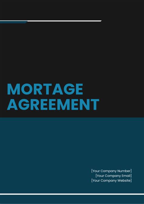 Free Mortgage Agreement Templates, Editable and Printable
