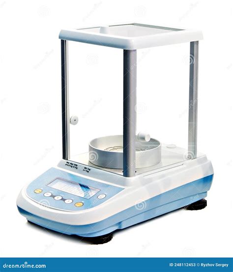 Analytical Weighing Balance for Lab Isolated White Stock Image - Image ...
