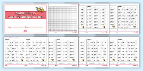 👉 Addition to 50 Speed Challenge Booklet