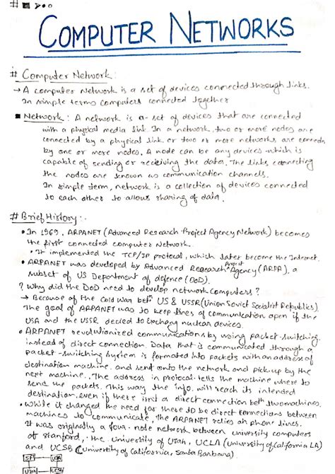 COMPUTER NETWORKS: Comprehensive Notes on Networking Concepts - Studocu