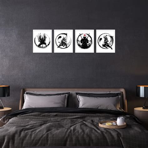 Buy Samurai Prints, Samurai Poster, Samurai Wall Art - Set of 4 (8x10in ...