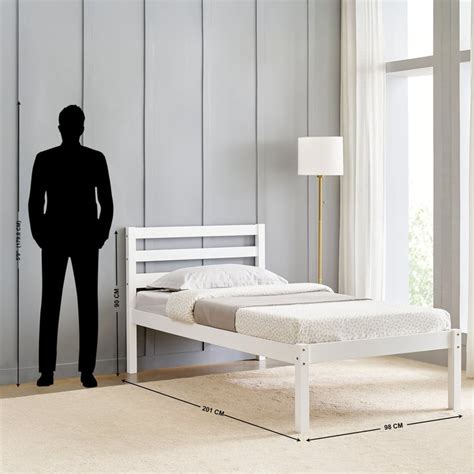 Buy Helios Taylor Sarsar Solid Wood Single Bed - White from Helios by ...
