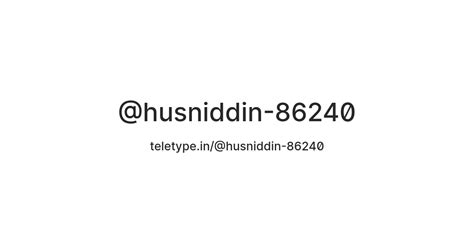 @husniddin-86240 — Teletype