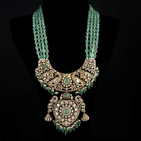 Shop Aniya Victorian gold plated haram from Amyra silver