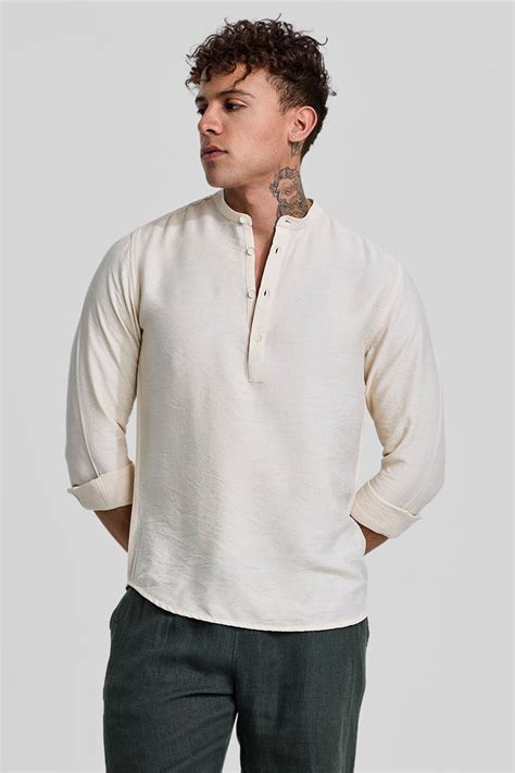 Buy Men's Cream Textured Slim Fit Kurta Online | Snitch – SNITCH