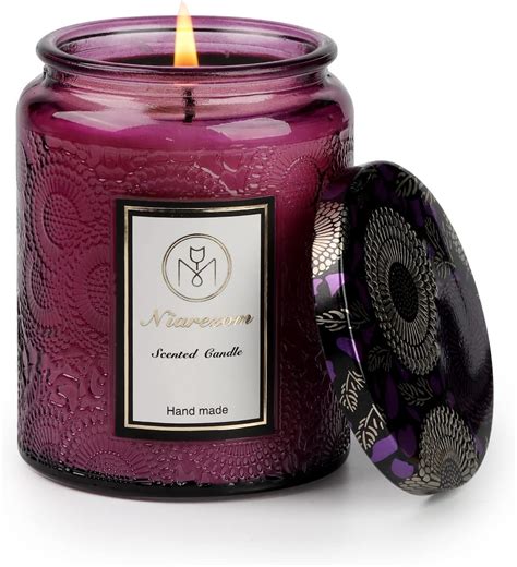 Amazon.com: Niarezom Highly Scented Candles, Natural 14% Essential Oil ...