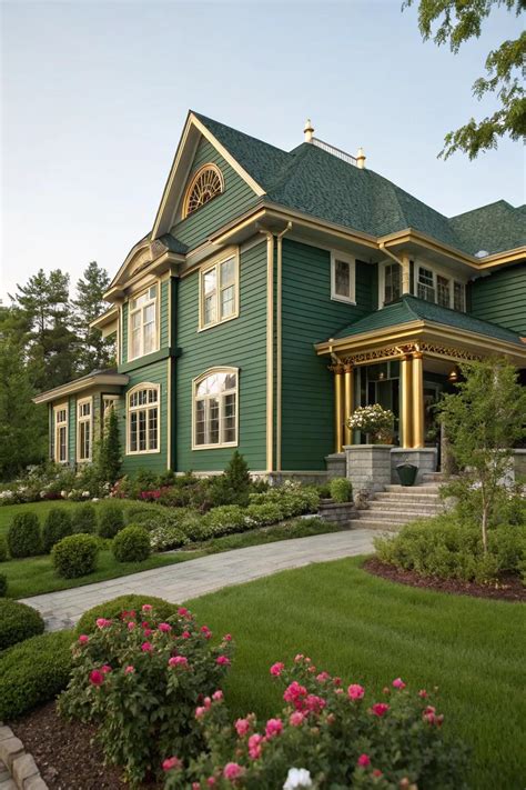 16+ Inspiring Green Siding House Ideas