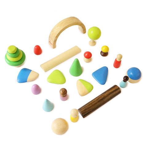 Wooden Peg Dolls : 24 Pieces Play Set With Wooden Peg Dolls for Kids ...