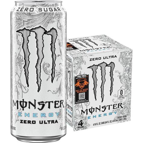 Monster Zero Ultra Energy Drink - 4pk/16 fl oz Cans - Walmart.com