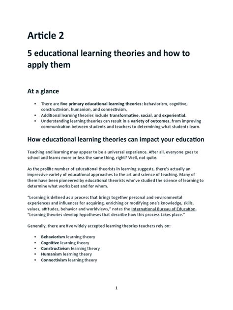 Image result for Introduction to Learning Theories PDF