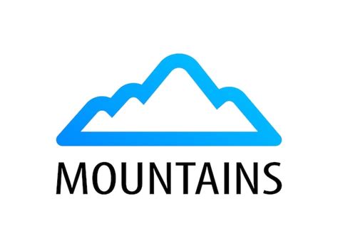 Berge-Logo-Emblem für Tourdekoration Vektorillustration der Reise in ...
