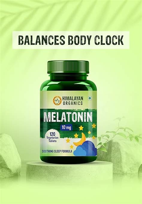 Vlado's Himalayan Organics Melatonin 10Mg + Tagar 250Mg Supplement With ...
