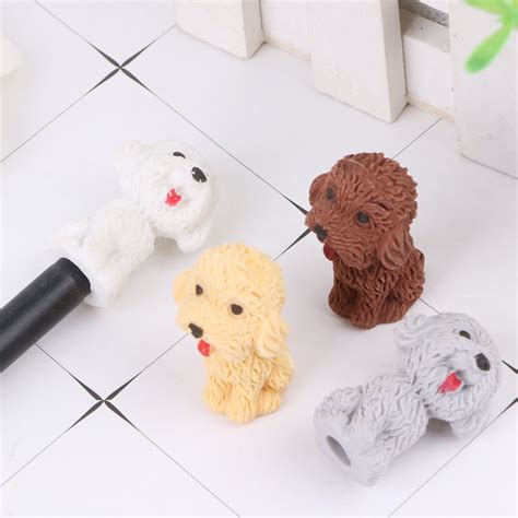 Buy ZUARFY Mini 3D Cute Cartoon Dog Rubber Pencil Eraser School Student ...