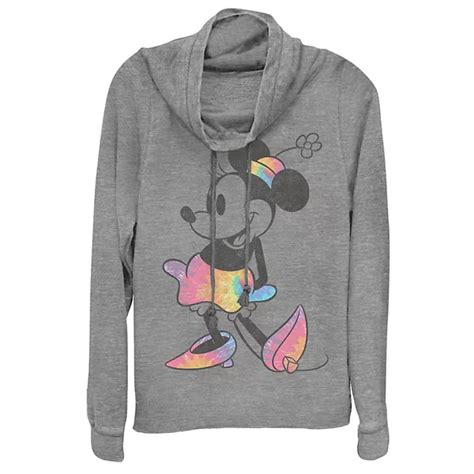 Disney's Mickey And Friends Juniors' Tie Dye Minnie Mouse Cowl Neck ...