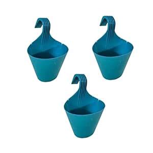 Go Hooked Plastic Hanging Planter for Plants, Railing Flower Pots, Pot ...