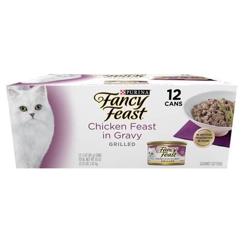 Purina Fancy Feast Grilled Chicken Feast Wet Cat Food with Savory Gravy ...