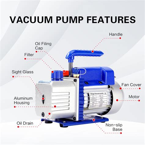 4CFM 1/3HP Single Stage Vacuum Pump and 4-Way Manifold Gauge Set for ...