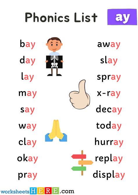 Phonics Ay Sound Worksheets at Sophia Iliffe blog