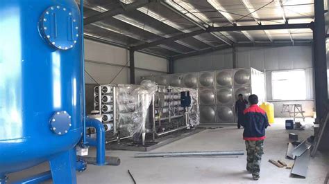 某公司每小时50吨反渗透设备安装-海安市宏源水处理设备厂