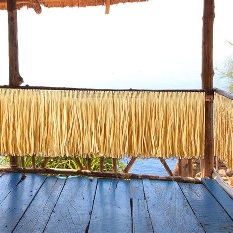 Buy Hawaiian Luau Grass Raffia Fringe Banner Table Skirt for Tropical ...