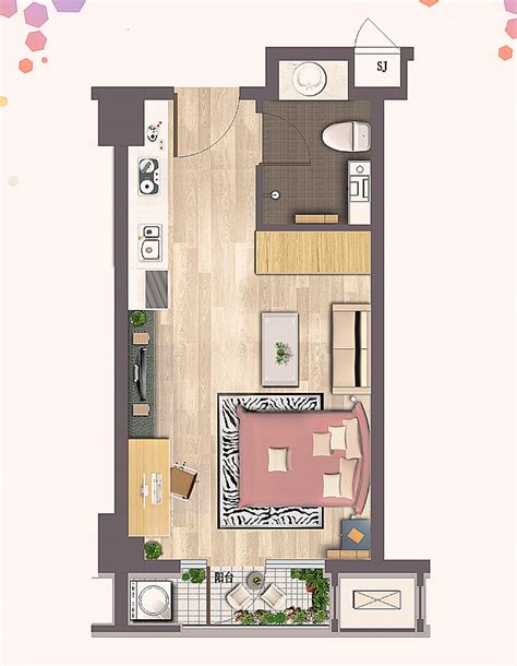 单身公寓设计/小户型设计方案_1100702 – 设计本装修效果图
