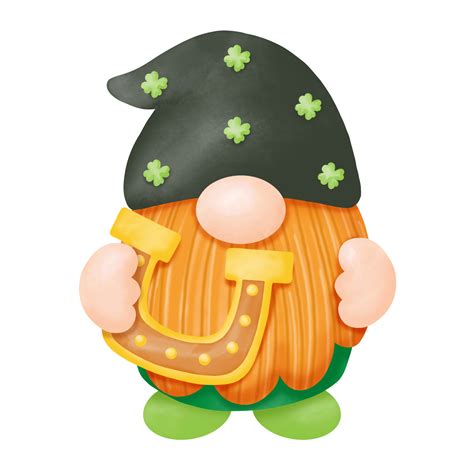 aquarelle st. patrick's day gnomes clipart, peinture numérique 9694153 PNG