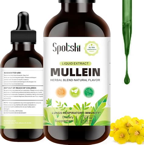 Amazon.com: Mullein Drops for Lungs - Lung Detox for Respiratory System, Natural Sleep Aid ...