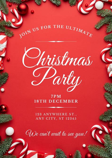 Christmas Party Invitation Clipart