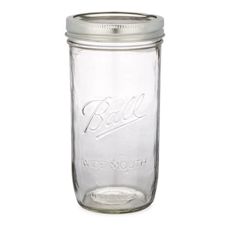 Ball Wide Mouth 1 1/2 Pint (24 oz.) Glass Mason Jars are ideal for ...